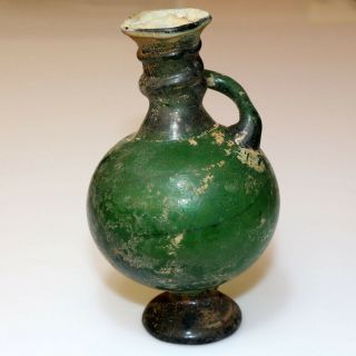 Museum Quality Early Roman Republic Glass Bottle Circa 100 - 50 Bc