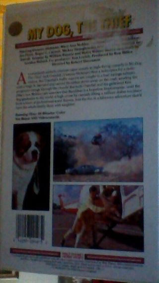 My Dog,  The Thief (VHS,  1969) Vintage Walt Disney White Clamshell Case Rare 2