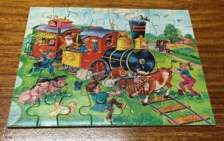 4 Vintage Simplex Wood Puzzles Made In Holland Fairy Tales Art By Michaelis 2
