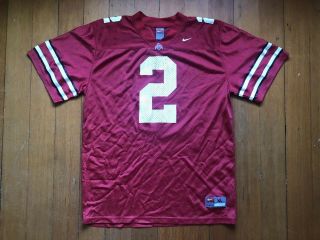 Ohio State Buckeyes Vtg Nike Team Authentic Football Red Jersey 2 Size Youth Xl