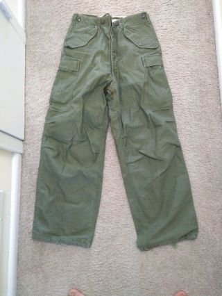 Vtg U.  S.  Military Trousers Shell Field M - 1951 Pants Us Army Korean War Era