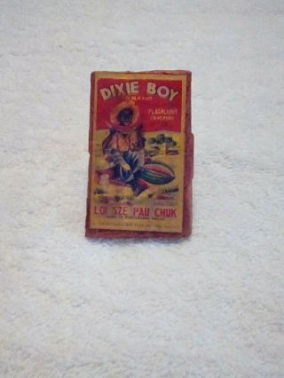 VINTAGE Dixie Boy Firecracker label Macau EARLY1950s OLD BUT IN 3