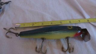 Vintage Creek Chub Surfster Wood Fishing Lure Glass Eyes About 7 " Long