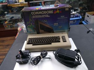Vintage Commodore 64 Computer,  Power Supply.  And