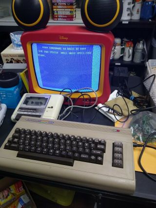 Vintage Commodore 64 Computer,  power supply.  and 2