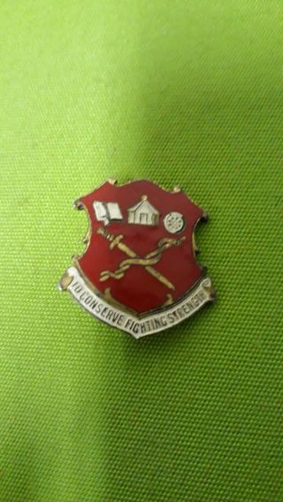 Vintage Ww2 Medical Service School Crest Pin By Green Duck Co.