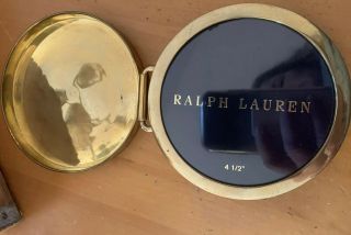 Ralph Lauren Vintage Rare Unusual Photo Frame 4 1/2 Inch Brass Round Collectible