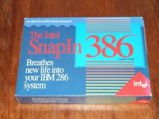Intel Snapin 386 Cpu Upgrade For Ibm Ps/2 Model 50,  60 And At Vintage Computer