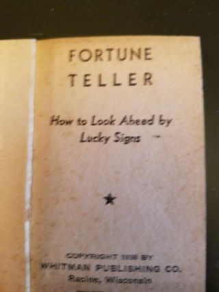 Vintage/Antique Fortune Teller book put out by Penny ' s 2