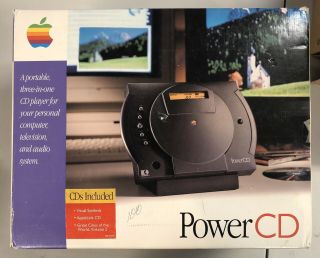 Vintage 1993 Apple Macintosh Powercd With Accessories Cd Drive And Player