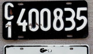 1968 Base Argentina License Plate C = Buenos Aires [city]