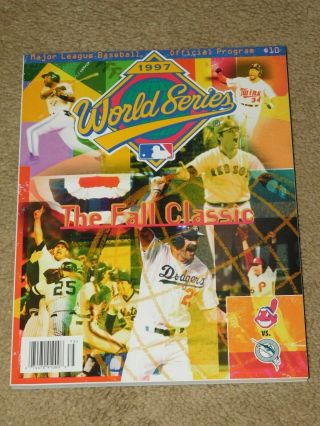 1997 Official Mlb World Series Program - Cleveland Indians Vs.  Florida Marlins
