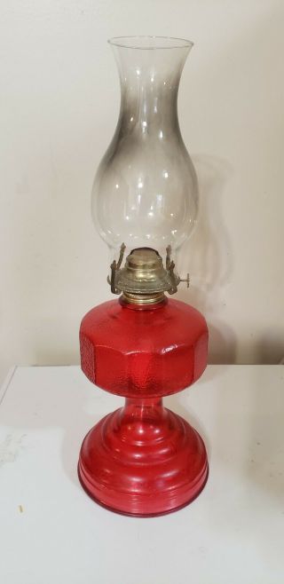 Vintage Kerosene Oil Lamp Clear Glass