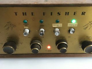 VTG Antique The Fisher 400 C Tube Amplifier Pre Amp Stereo Master Control 3