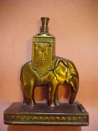 Amw Ronson Striker Lighter - Extra Rare Bronze Elephant With Howdah - Extra