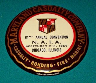 Vintage Celluloid Pocket Mirror Naia Convention Chicago 1957