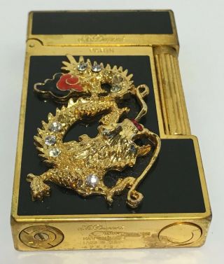 Vintage St - Dupont Laque De Chine Dragon Engraving By Designer