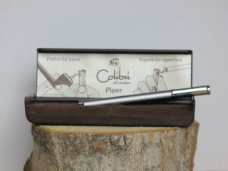 Collectable Colibri Piper Lighter,  Brushed Steel,  Boxed,  Ex Con,  1970 