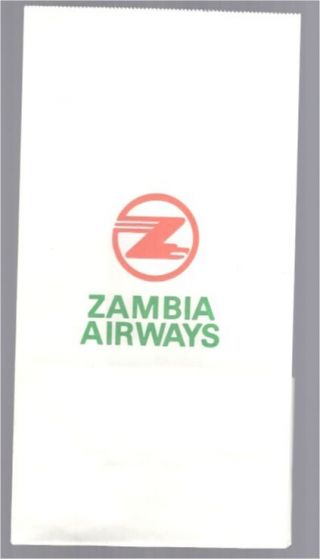 Zambia Airways Vintage Sick Bag - Barf Bag Air Sickness Africa