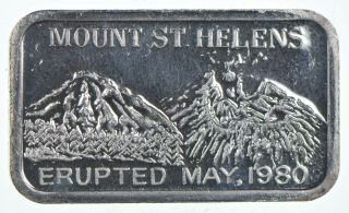 Vintage Art Bar - Mount St.  Helens 1 Oz.  999 Silver - One Troy Ounce 497