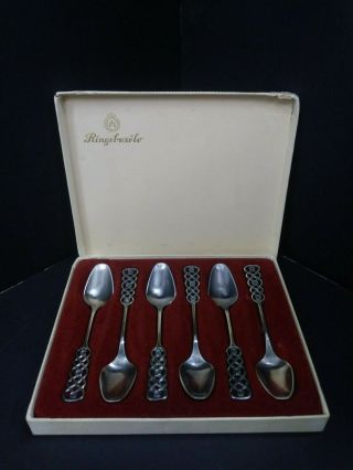 Vintage 830 Silver David Andersen Set Of Six Spoon