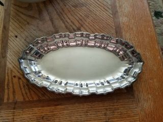 Vintage Silver Plated Reed & Barton Chippendale Bread Serving Tray / Salver