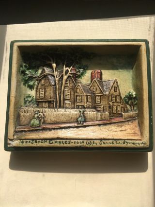 Sarah W.  Symonds House Of Seven 7 Gables Plaque Salem Massachusetts Antique