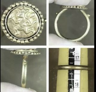Vintage Old Wonderful Human Carved Hunoman Gold Gliding Unique Ring