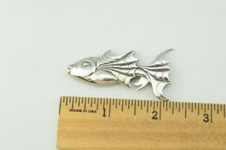 Vintage H & H Hand & Hammer Sterling Silver Pin Brooch FISH 2