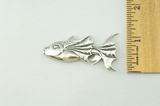 Vintage H & H Hand & Hammer Sterling Silver Pin Brooch FISH 3