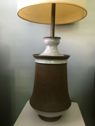 Large Vintage Bitossi Raymor Aldo Londi Ceramic Pottery Glazed Table Lamp Italy