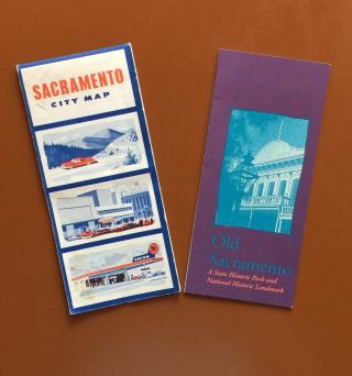 Vintage Map Of Sacramento,  Guide To Old Sacramento