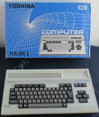 Rare Vintage " Toshiba Hx - 51 I " Msx Computer (vgc)