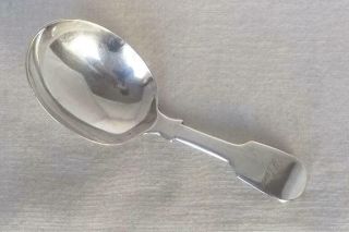 A Solid Silver Georgian George Iii Tea Caddy Spoon By James Wintle Dates 1818.