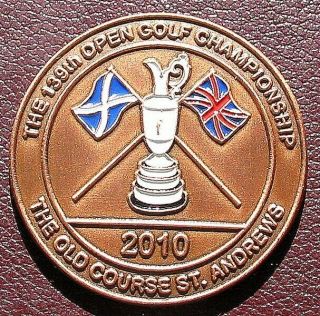2010 Open Golf Championship Large Bronze Limited Edition Coin Great Ball Marker