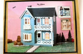Artply The Allison Wood Dollhouse Kit Model No 77 Usa 22 " X13 " X25 " Victorian Vtg