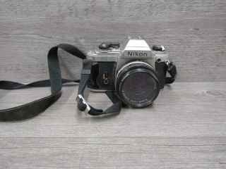 Vintage Nikon Fg 35mm Film Camera With Nikon Series E 50mm 1 " 1.  8 Lens