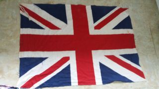 Vintage Large Union Jack Flag - Made In Britain - 44 X 32 Inches