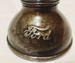 Vintage Antique Advertising Ford Script Model T Car Thumb Oiler Oil Can 2