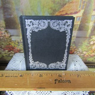 Miniature Doll Book Silver Bindings Mosaic Press Antique History Signed Miriam