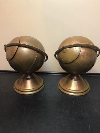 Vintage Ashtray And Cigarette Holder.  In The Shape Of A Globe.  1940s