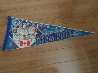 Toronto Blue Jays Vintage World Series Pennant 1992 Mlb