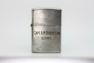 Vietnam Zippo Lighter Identified Of Andre M Bordelon Usmc Viet Nam 1966