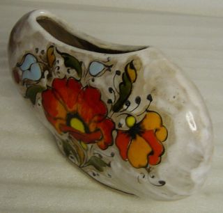 Vtg 60s/70s Organic Shape Pottery Vase Signed Schiavon