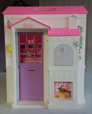 Vintage Barbie Folding Pretty House 16961 Dollhouse Mattel 1996 W/ Accessories