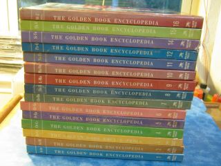 Vintage The Golden Book Encyclopedia 1959 Volumes 1 - 12 And 14 - 16 Xlnt