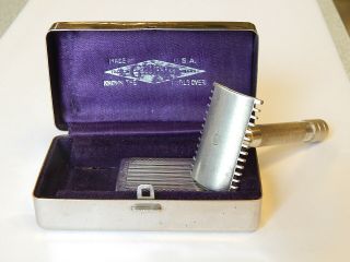 Vintage Gillette Cambridge set (Single Ring razor),  Made in USA,  European market 2