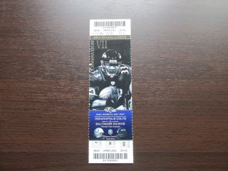 Colts Vs Ravens Ticket Stub 2009 - Peyton Manning Td