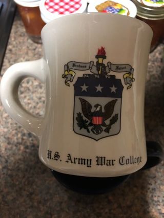 U.  S.  Army War College Heavy Diner Style Coffee Mug Vintage