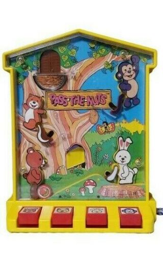 Vintage 1974 Tomy Pass The Nuts Toy Flipper Game